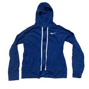 Nike Girls Royal Blue and white zip up Size XL